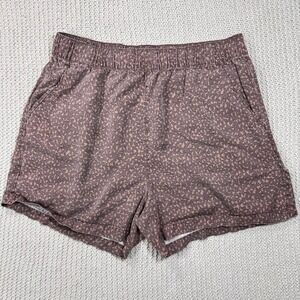 Sanctuary Social Standard Leopard Print Shorts XXL Pull On Elastic Lyocell Boho‎